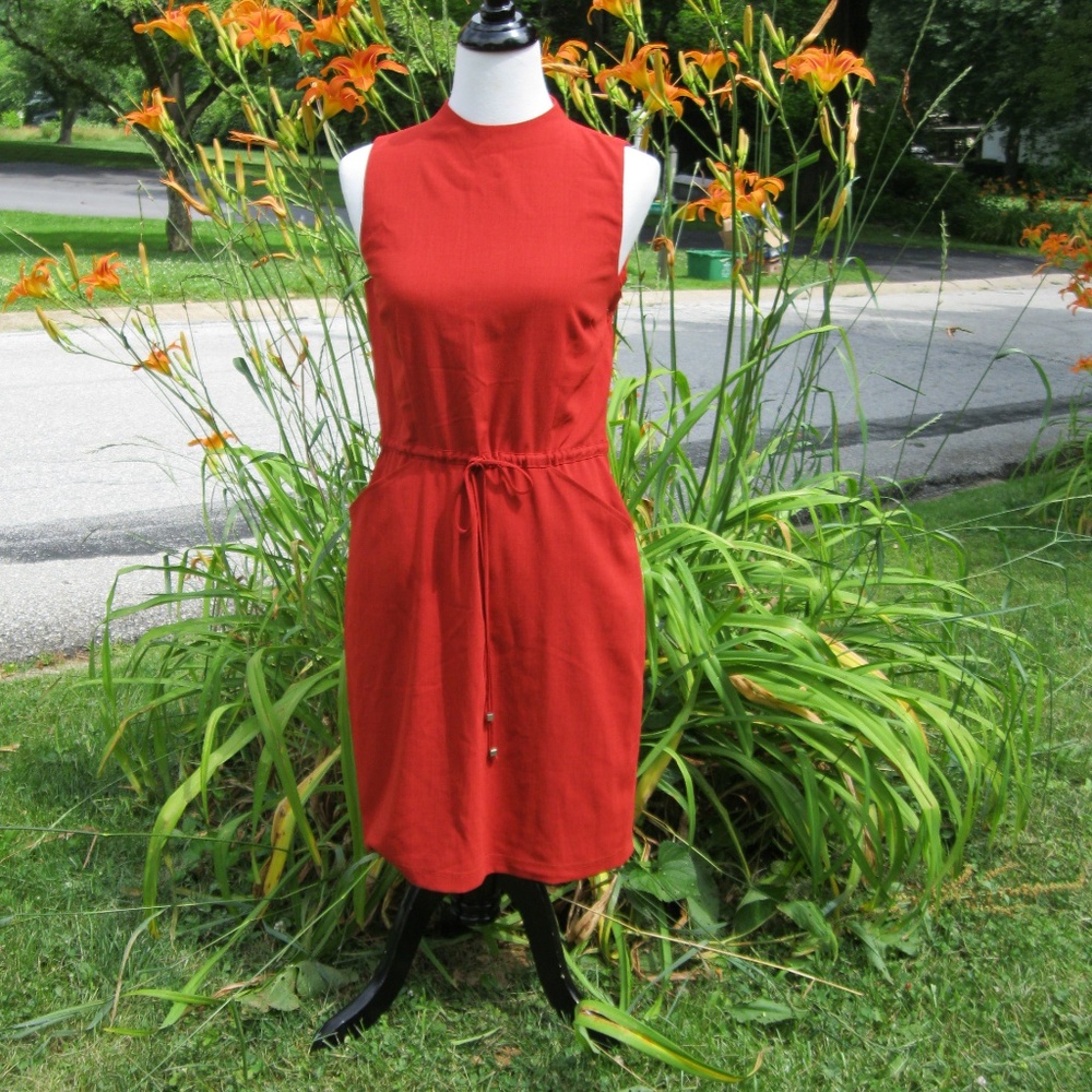 NEW Size 12 Petite Orange David Warren Dress